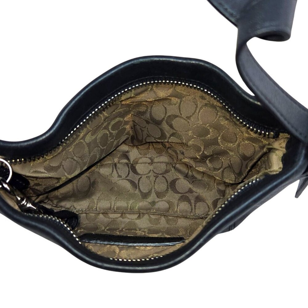 Vintage Y2K Coach Legacy Mini Dufflette Black Leather  Metal Hangtag Signature - Picture 9 of 11